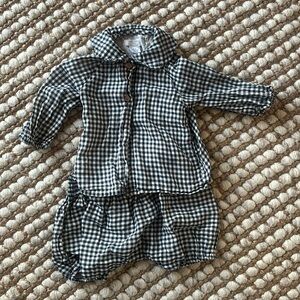 Zara Black and White Checkered Kids Matching Set